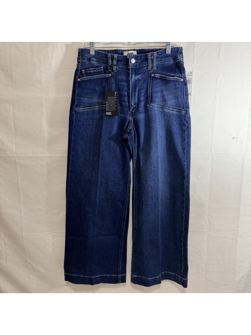 PAIGE Anessa Ankle Wide Leg Vintage Inspired Amoroso Denim Jeans 30”